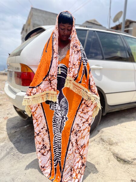 Robe Kaftan Colorée en Wax