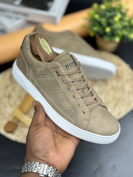 Hugo Boss Beige And White