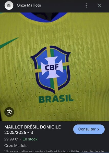 Maillot de football Brésil