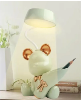 Eye Protection Desk Lamp Cute Bear Led Learning For Study ABS Multifunctional Light With Pen Holder Usb Rechargeable Kids Room