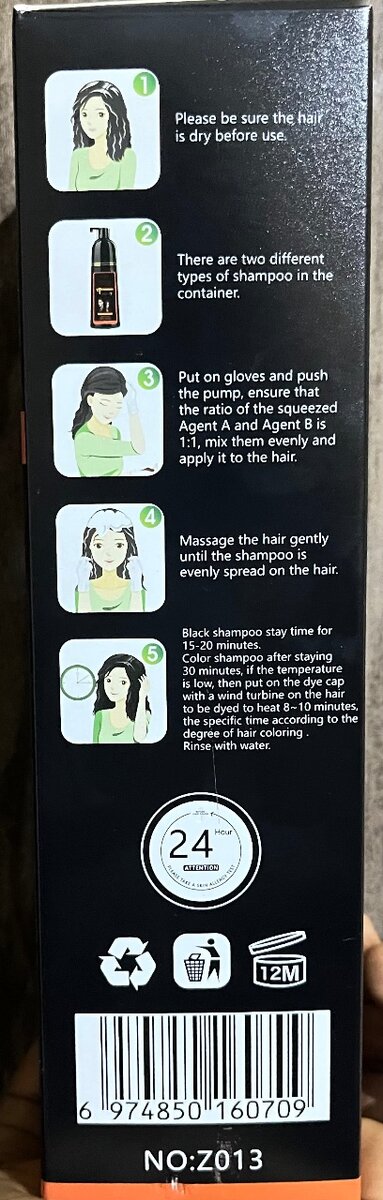 Hair dye shampoo(500ml)