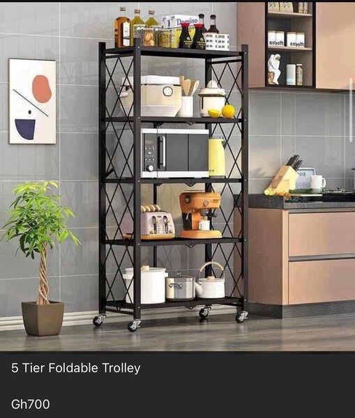 5 Tier foldable trolley