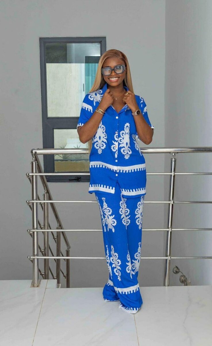 Pyjama femme motif floral