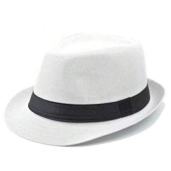 Chapeau Fedora blanc élégant