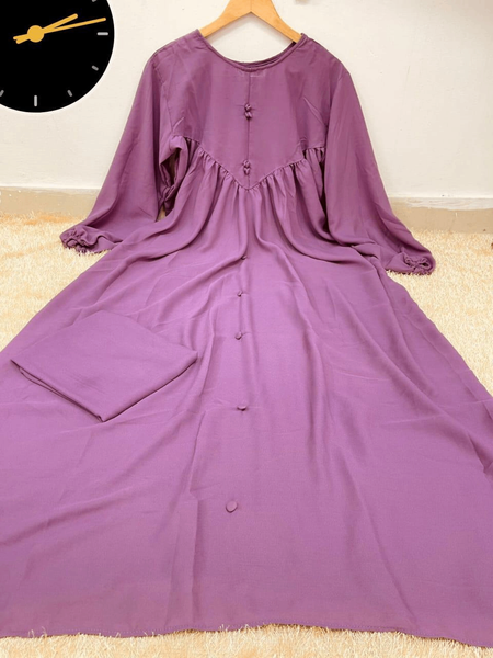 Stylish Geogrete Classic Abaya with Stoller- 2 pcs