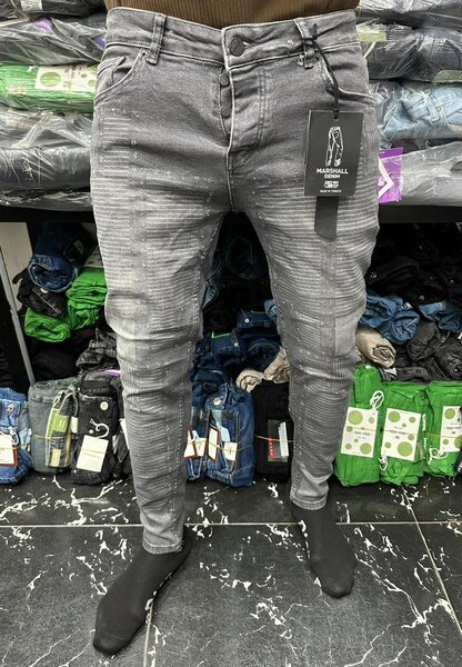 Jean slim homme gris
