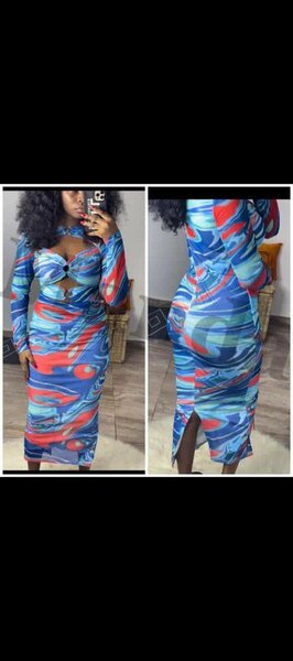 Robe Longue Imprimée Élégante