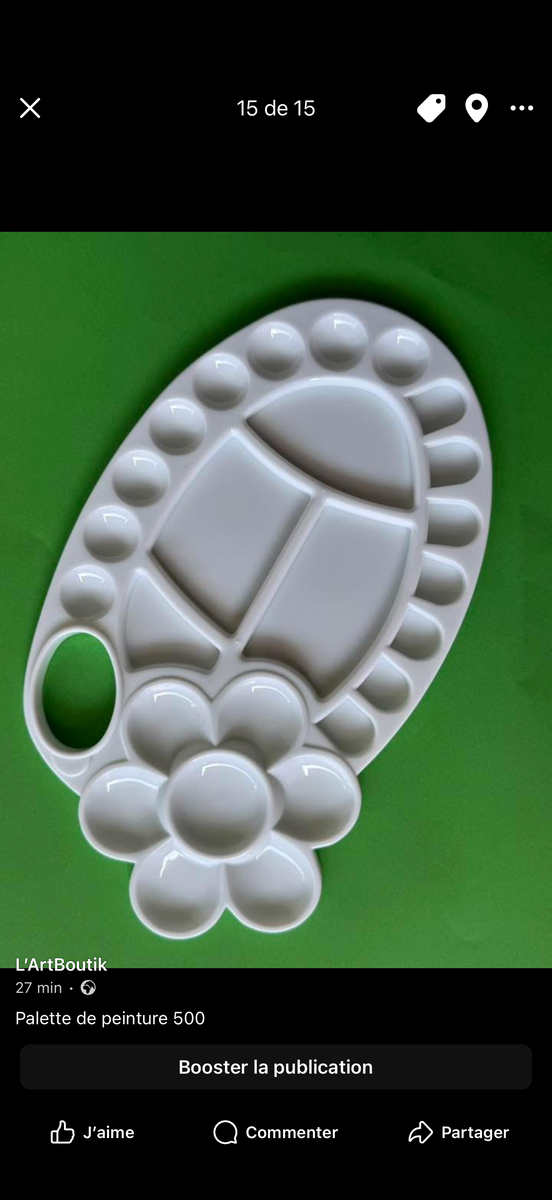 Palette de peinture en plastique