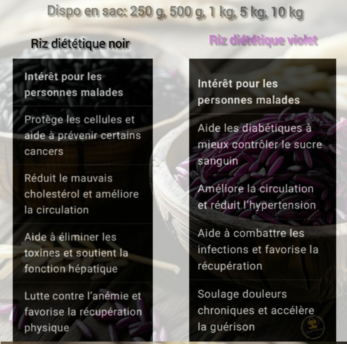 Riz Diététique Violet et Noir