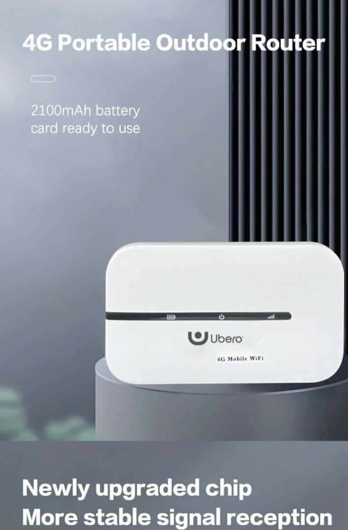 Ubero 4G Portable MI-FI Router With Sim Card Battery