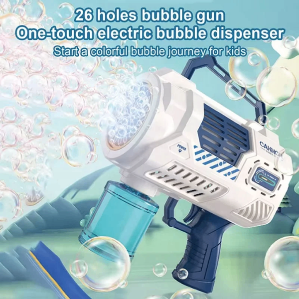 Pistolet à bulles électrique 26 trous