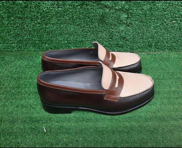 Mocassins élégants en cuir marron