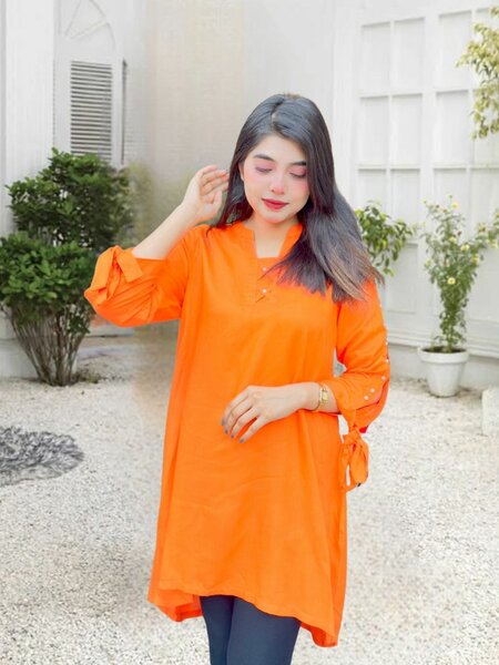 Stylish short style Orange Shirt