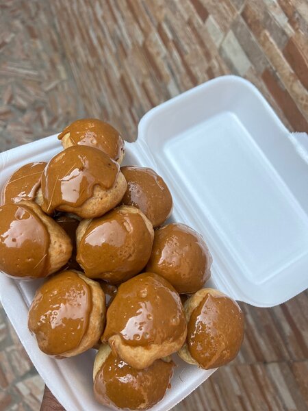 Caramel Profiteroles