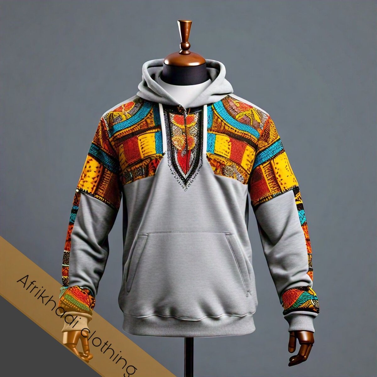 African designed hoodies with a touch of Ankara fabric