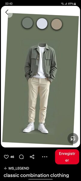 Tenue élégante pour hommes