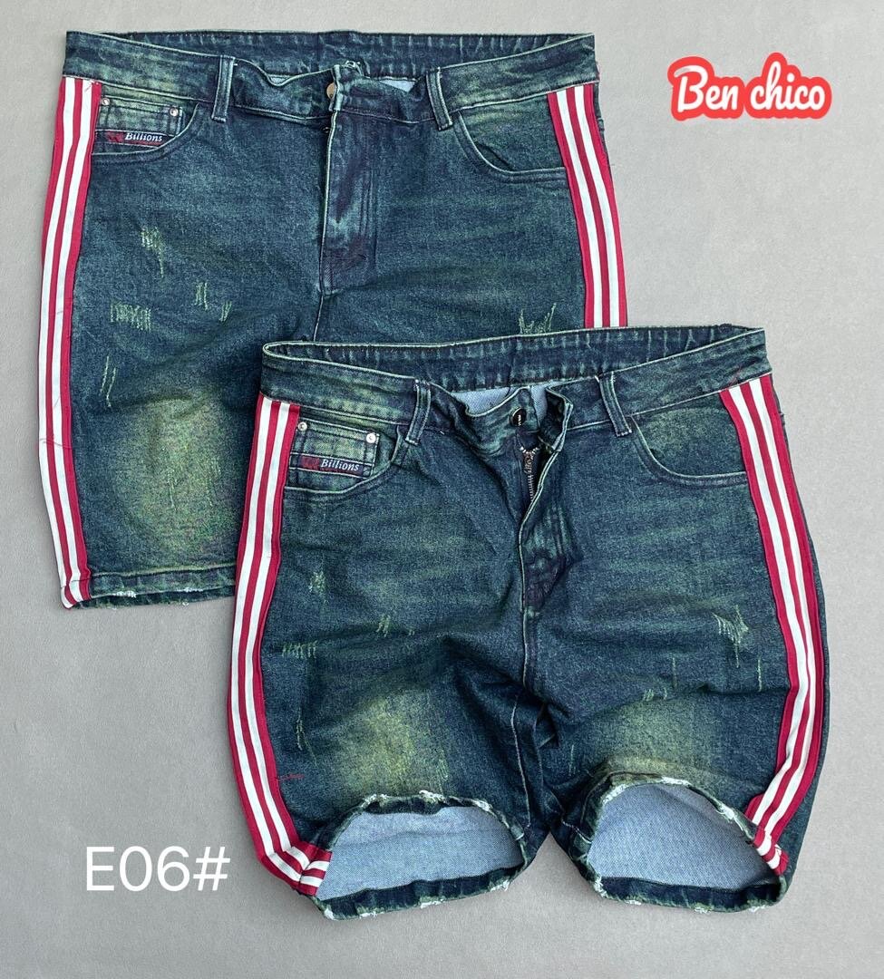 Shorts en jean délavé pour hommes