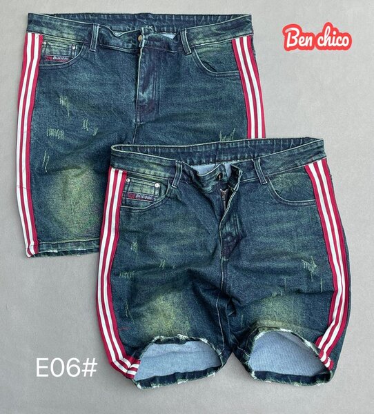 Shorts en jean délavé pour hommes