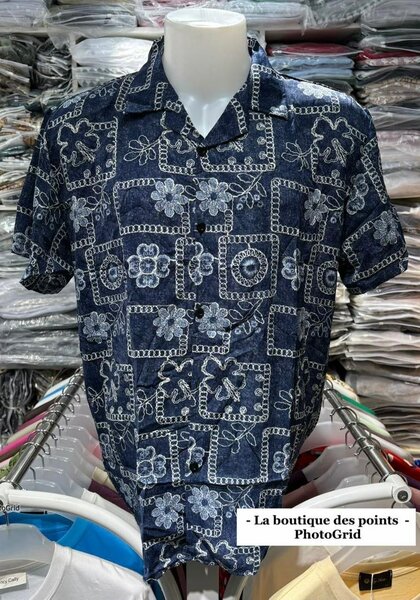 Chemise à motifs floraux homme