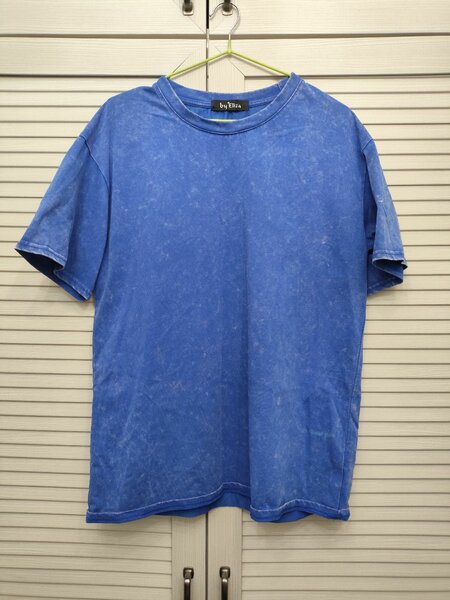 Синяя оверсайз футболка