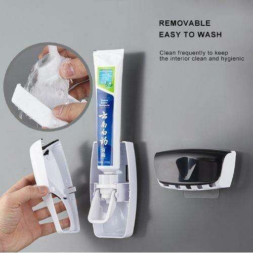 Distributeur Automatique De Dentifrice + Support - Noir