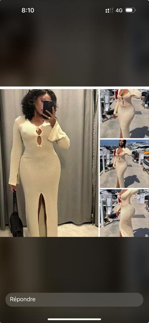 Longue robe moulante