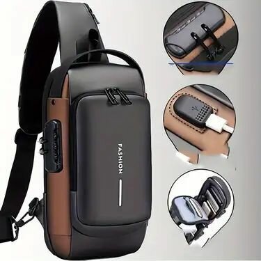 Sac bandoulière antivol USB