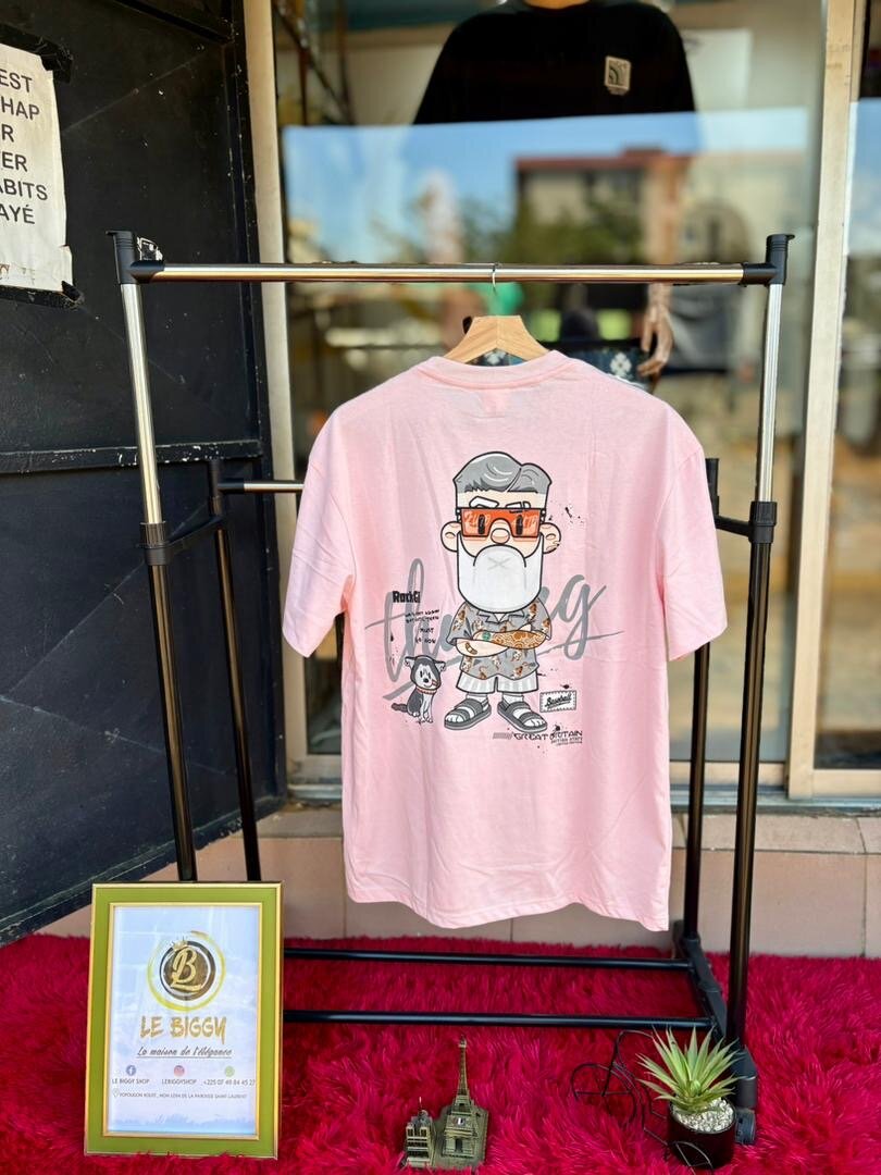 T-shirt rose imprimé