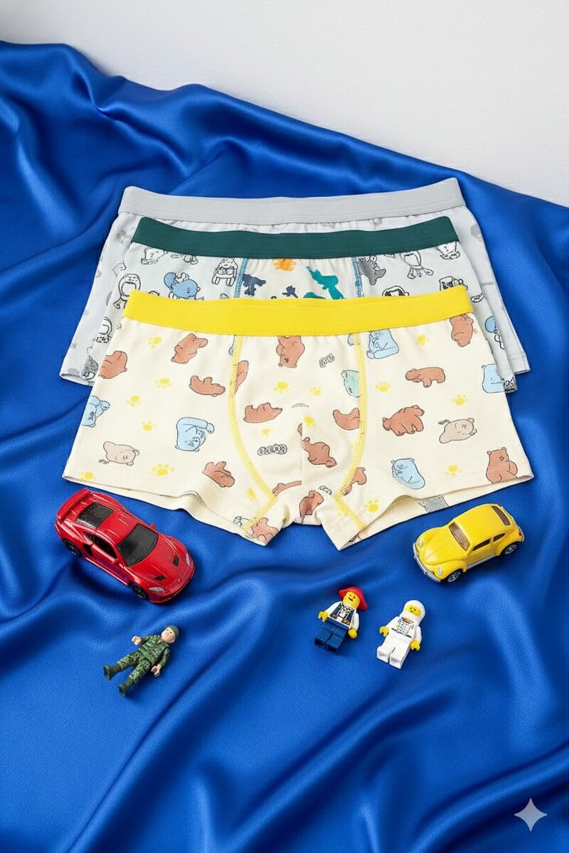 6 Boxers confort enfant motifs