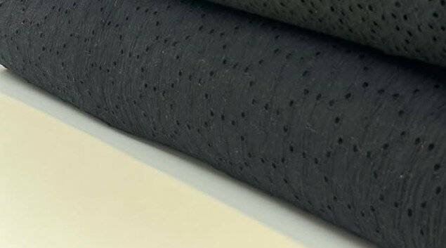 Натуральный 100% чёрный хлопок для шитья