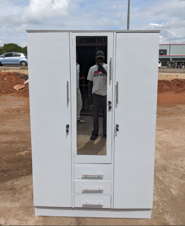 Three quarters white wardrobe