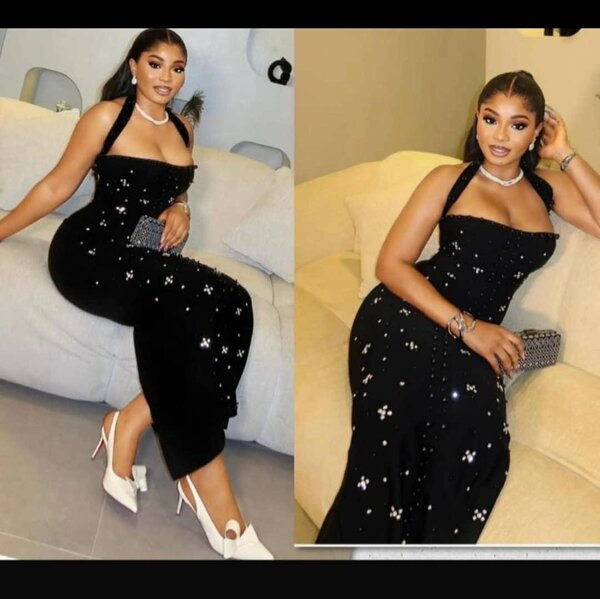 Robe noire élégante soirée