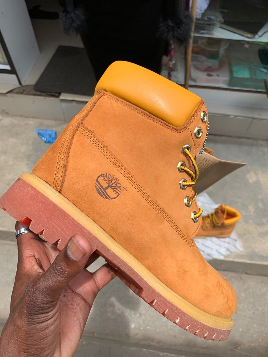 Cream timberland boots