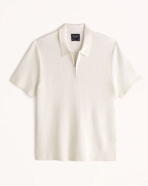 Polo à col zippé chic