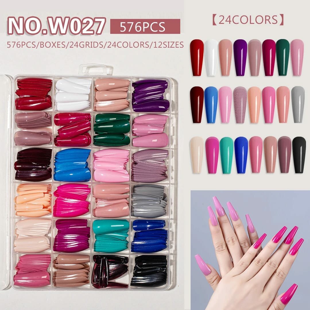 Faux ongles, 24 Couleurs