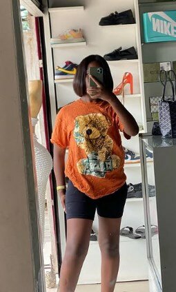 Orange T-shirt with print
