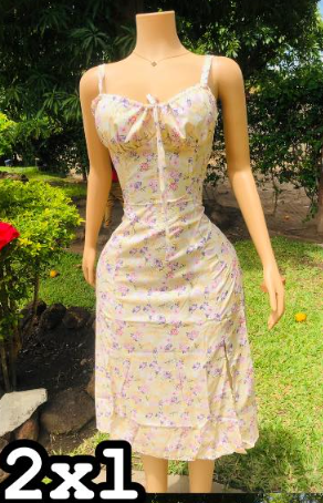 Women's summer sundress with straps, sizes S-2XL