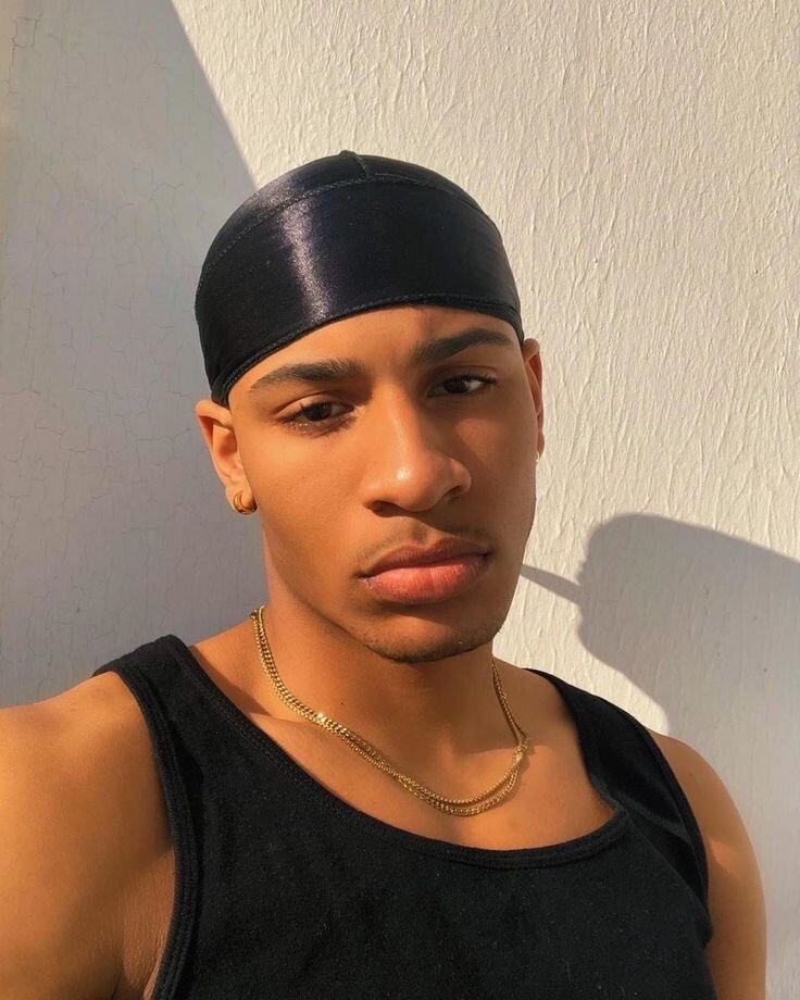 Durag en satin noir élégant