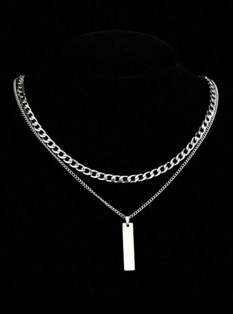 Collier Double Plaqué Argent
