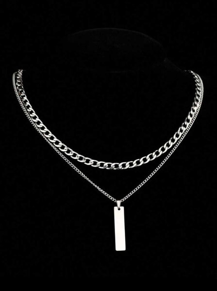 Collier Double Plaqué Argent