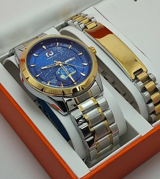 Montre élégante bicolore