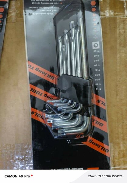 Jeu de clés Allen chromées