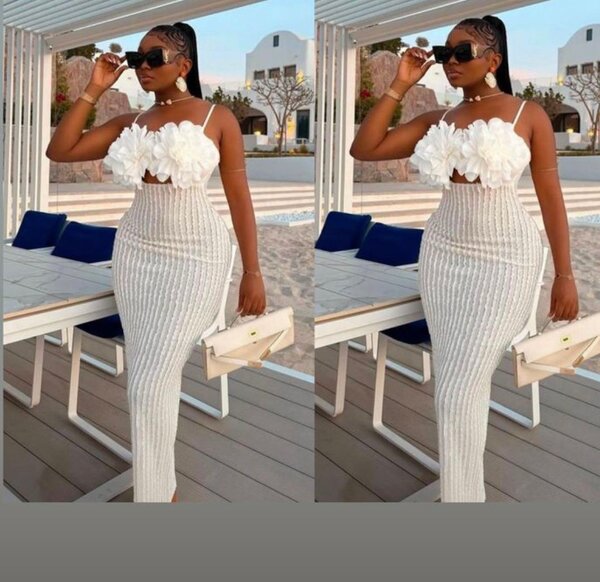 Robe Sirène à Fleurs