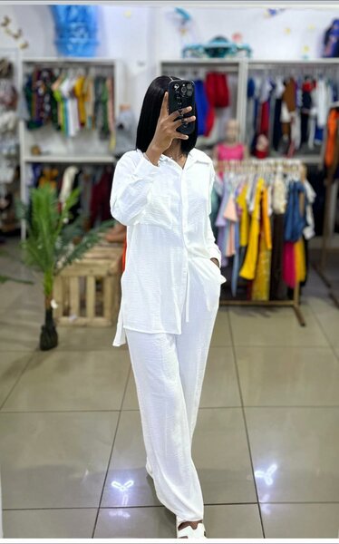 Light suit white shirt + pants