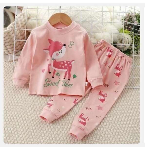 Pyjama Enfant Doux Cerf Rose