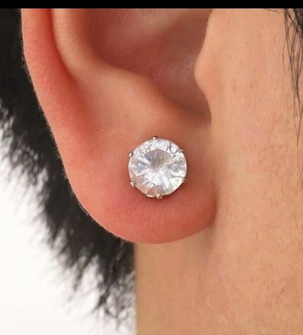 Boucles d'oreilles magnétique strass