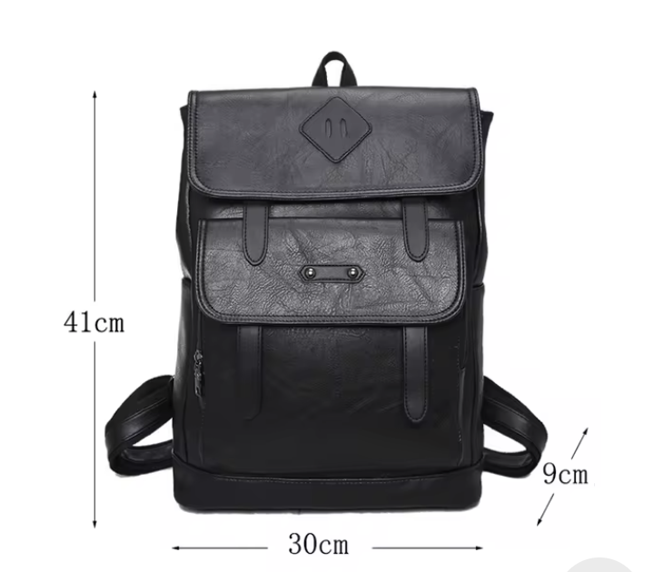 Vintage Leather Women Men Backpack Large Capacity Laptop Bag