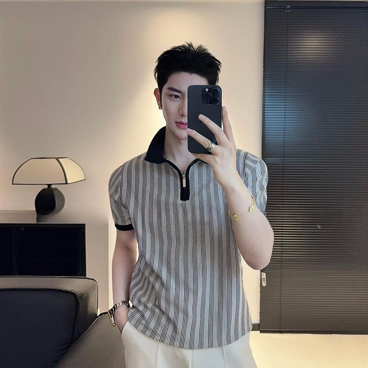 Polo à Rayures pour Hommes