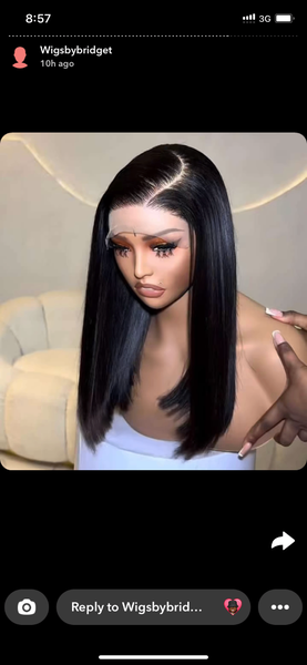 Frontal straight hair