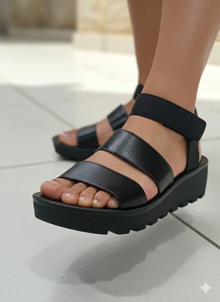 Sandales compensées élégantes